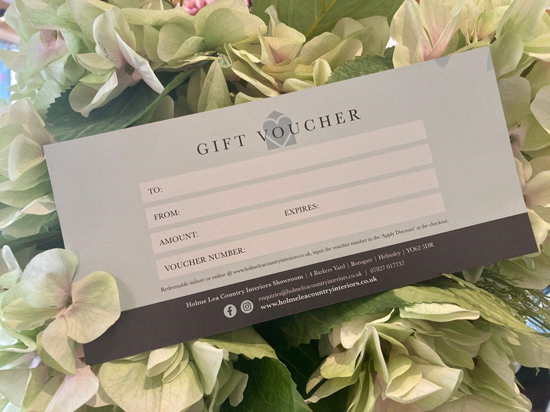 Gift Vouchers at Holme Lea Country Interiors