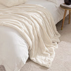 Empress Faux Fur Throw - Cream