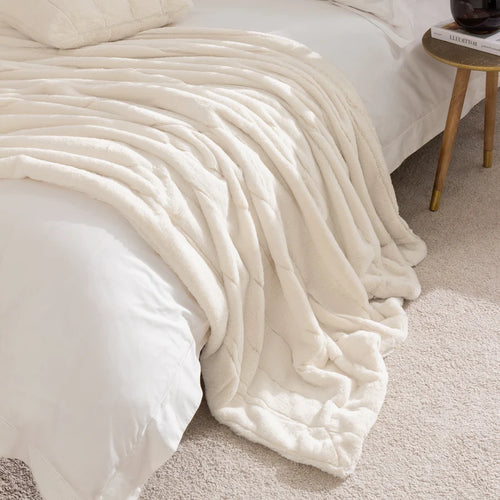 Empress Faux Fur Cushion - Cream