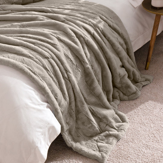 Empress Faux Fur Throw - Grey