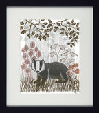 Country Animal Collection Framed Badger Print.