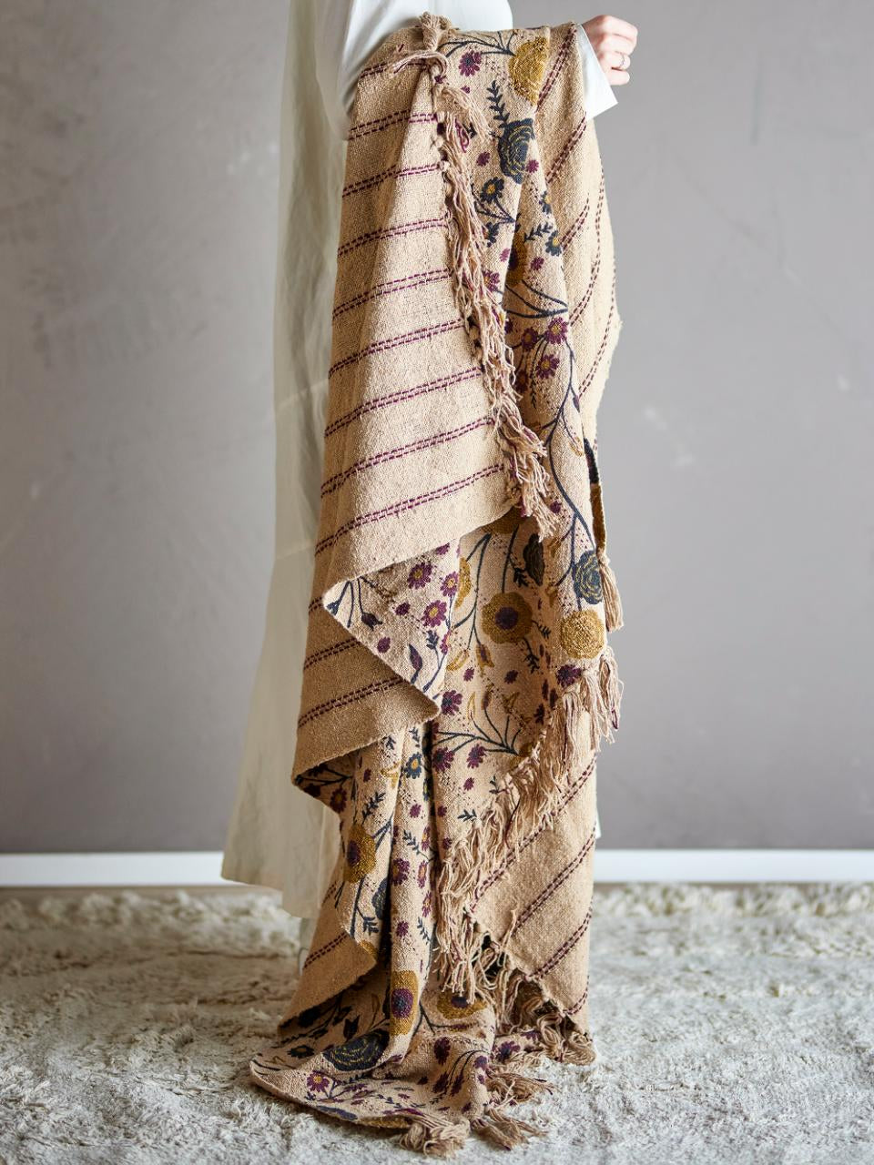 Eydis Recycled Cotton Throw by Bloomingville.
