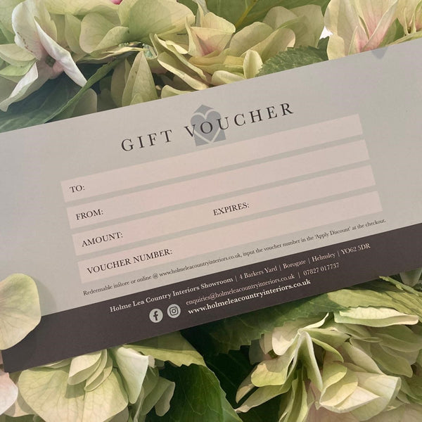 Holme Lea Country Interiors £50 Gift Voucher.
