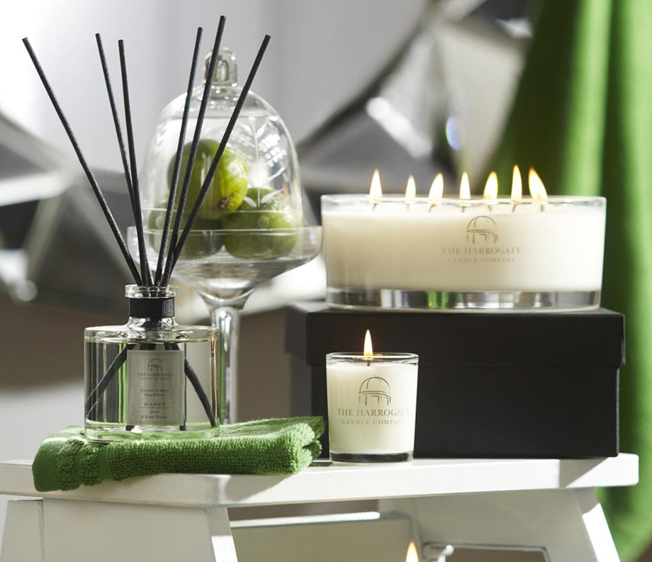 The Harrogate Candle Company Diffuser and Candle range.
