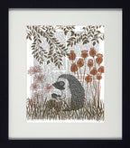 Country Animal Collection Framed Hedgehog Print.