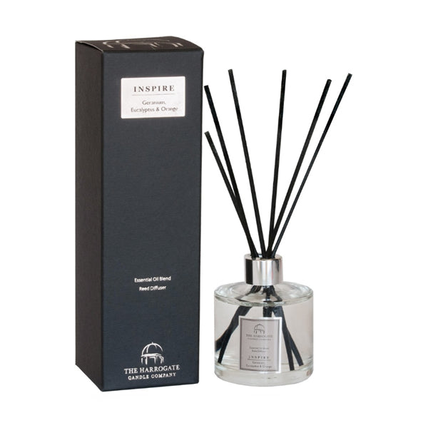 Inspire Geranium, Eucalyptus & Orange Essential Oil Blend Reed Diffuser 200ml.