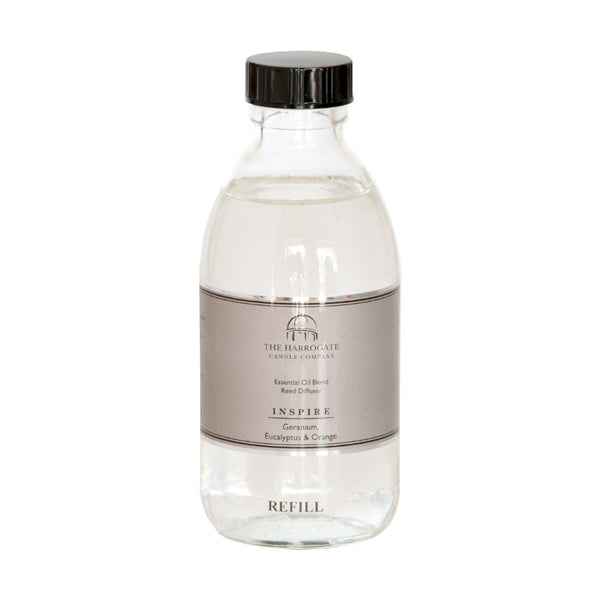 Inspire Geranium, Eucalyptus & Orange Essential Oil Blend Reed Diffuser Refill 200ml.