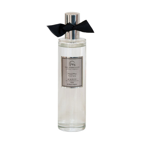 Happy Lime & Black Pepper Mood Mist Room Spray 200ml by the Harrogate Candle Company.