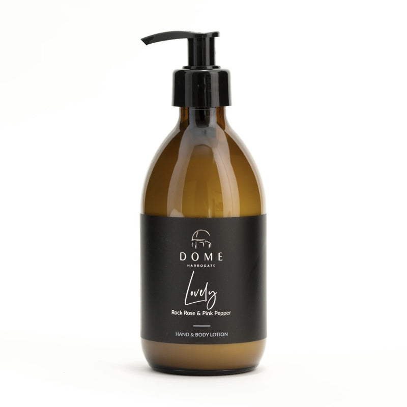 Lovely Rock Rose & Pink Pepper Hand & Body Lotion 300ml by Dome of Harrogate.