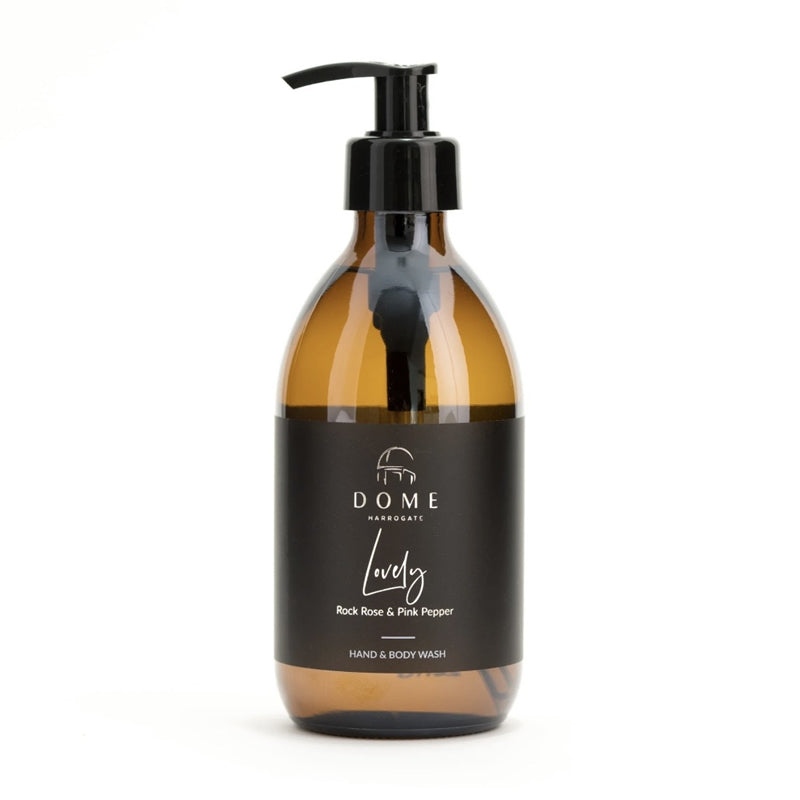 Lovely Rock Rose & Pink Pepper Hand & Body Wash 300 ml by Dome of Harrogate.
