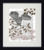 Country Animal Collection Framed Flying Owl Print.