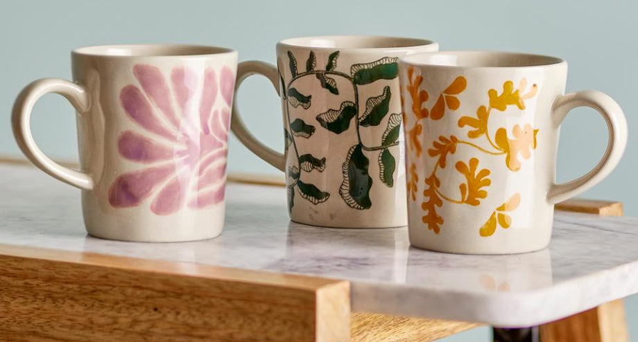 Stylish Hand Painted Cups.