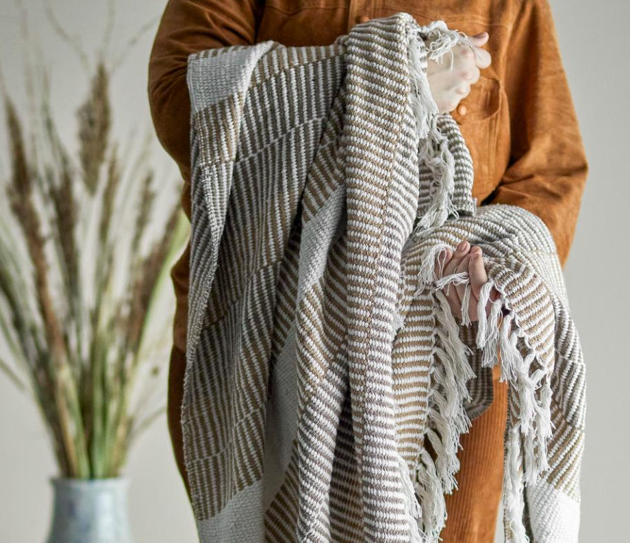 Recycled Cotton Throws in North Yorkshire.