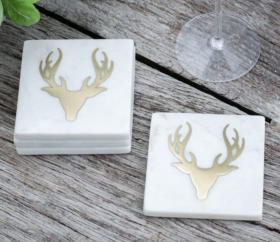Unique set of Stag Coasters.